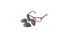 Load image into Gallery viewer, Tom Ford 53MM Fuso Blue Block Square Convertible Clip Sunglasses