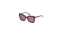 Load image into Gallery viewer, Tom Ford 53MM Fuso Blue Block Square Convertible Clip Sunglasses
