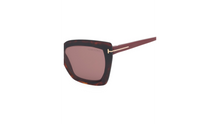 Load image into Gallery viewer, Tom Ford 53MM Fuso Blue Block Square Convertible Clip Sunglasses