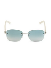 Load image into Gallery viewer, Saint Laurent 58MM Rectangular Metal Sunglasses
