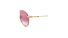 Load image into Gallery viewer, Alexander McQueen 58MM Embellished Aviator Sunglasses
