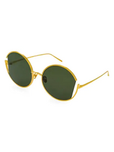Load image into Gallery viewer, Linda Farrow 851 C4 Round Cut-Out Sunglasses
