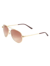 Load image into Gallery viewer, Cartier 61MM Goldtone Aviator Sunglasses

