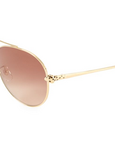 Load image into Gallery viewer, Cartier 61MM Goldtone Aviator Sunglasses
