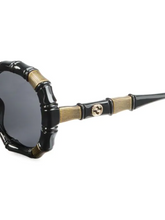 Load image into Gallery viewer, Gucci 54MM Bamboo-Effect Round Sunglasses

