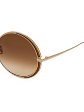 Load image into Gallery viewer, Linda Farrow 87MM Circle Sunglasses
