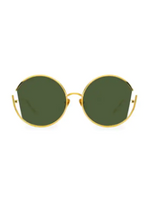 Load image into Gallery viewer, Linda Farrow 851 C4 Round Cut-Out Sunglasses
