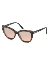 Load image into Gallery viewer, Tom Ford 53MM Blue Block Square Convertible Clip Sunglasses
