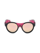 Load image into Gallery viewer, Moncler 52MM Acetate &amp; Leather Aviator Sunglasses
