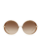 Load image into Gallery viewer, Linda Farrow 87MM Circle Sunglasses
