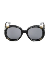 Load image into Gallery viewer, Gucci 54MM Bamboo-Effect Round Sunglasses
