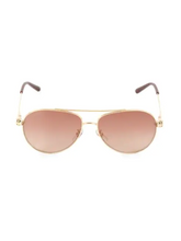 Load image into Gallery viewer, Cartier 61MM Goldtone Aviator Sunglasses
