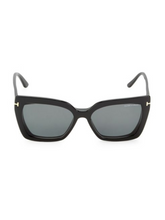 Load image into Gallery viewer, Tom Ford 53MM Blue Block Square Convertible Clip Sunglasses
