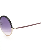 Load image into Gallery viewer, Cutler and Gross 54MM Leather-Trimmed Round Sunglasses
