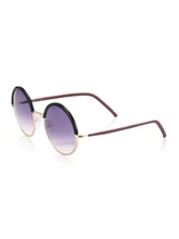Load image into Gallery viewer, Cutler and Gross 54MM Leather-Trimmed Round Sunglasses
