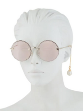 Load image into Gallery viewer, Chloé Rosie Pearl 60MM Round Sunglasses

