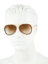 Load image into Gallery viewer, Cutler and Gross 58MM Tortoiseshell Aviator Sunglasses
