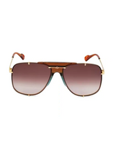 Load image into Gallery viewer, Gucci 63MM Aviator Sunglasses
