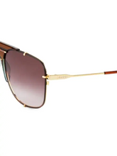 Load image into Gallery viewer, Gucci 63MM Aviator Sunglasses
