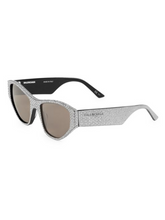 Load image into Gallery viewer, Balenciaga 52MM Cat Eye Glitter Sunglasses
