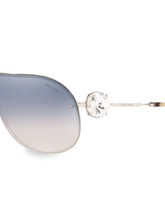 Load image into Gallery viewer, Miu Miu 37MM Embellished Shield Sunglasses
