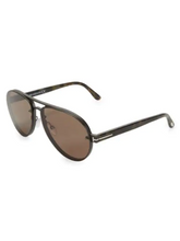 Load image into Gallery viewer, Tom Ford 62MM Rounded Aviator Sunglasses
