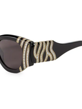 Load image into Gallery viewer, Balenciaga 50MM Embellished Cat Eye Sunglasses
