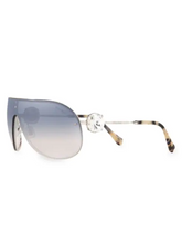 Load image into Gallery viewer, Miu Miu 37MM Embellished Shield Sunglasses
