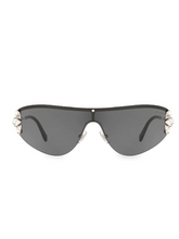 Load image into Gallery viewer, Miu Miu 48MM Embellished Shield Sunglasses
