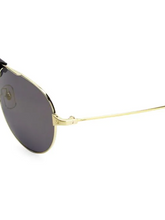 Load image into Gallery viewer, Cartier 59MM Leather-Trim Aviator Sunglasses
