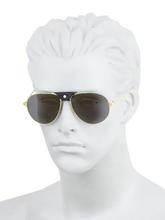 Load image into Gallery viewer, Cartier 59MM Leather-Trim Aviator Sunglasses
