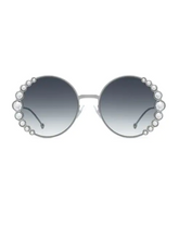 Load image into Gallery viewer, Fendi 58MM Oversized Round Swarovski Crystal Sunglasses
