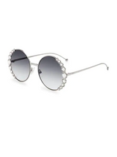 Load image into Gallery viewer, Fendi 58MM Oversized Round Swarovski Crystal Sunglasses
