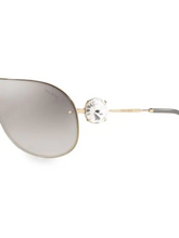 Load image into Gallery viewer, Miu Miu 37MM Embellished Shield Sunglasses
