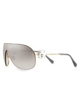 Load image into Gallery viewer, Miu Miu 37MM Embellished Shield Sunglasses
