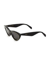 Load image into Gallery viewer, CELINE 56MM Crystal-Studded Cat Eye Sunglasses
