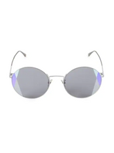 Load image into Gallery viewer, Bottega Veneta 57MM Round Intrecciato Motif Sunglasses

