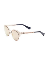 Load image into Gallery viewer, Dior Diorama Mini 54MM Mirrored Cat Eye Sunglasses
