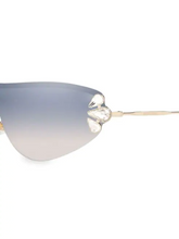 Load image into Gallery viewer, Miu Miu 48MM Embellished Shield Sunglasses
