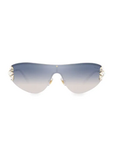 Load image into Gallery viewer, Miu Miu 48MM Embellished Shield Sunglasses
