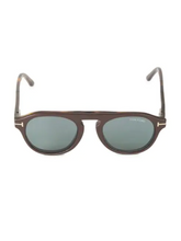 Load image into Gallery viewer, Tom Ford 49MM Round Blue Block Optical Glasses
