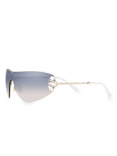 Load image into Gallery viewer, Miu Miu 48MM Embellished Shield Sunglasses
