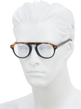 Load image into Gallery viewer, Tom Ford 49MM Round Blue Block Optical Glasses
