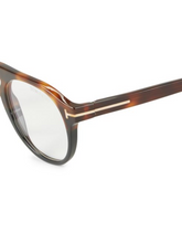Load image into Gallery viewer, Tom Ford 49MM Round Blue Block Optical Glasses

