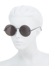 Load image into Gallery viewer, Alexander McQueen 62MM Round Faux Pearl Spider Sunglasses
