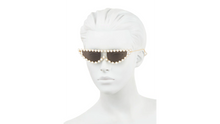 Load image into Gallery viewer, Gucci 53MM Pearl Embellished Cat Eye Sunglasses
