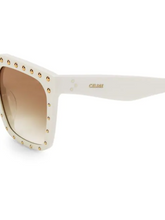 Load image into Gallery viewer, CELINE 55MM Studded Square Sunglasses

